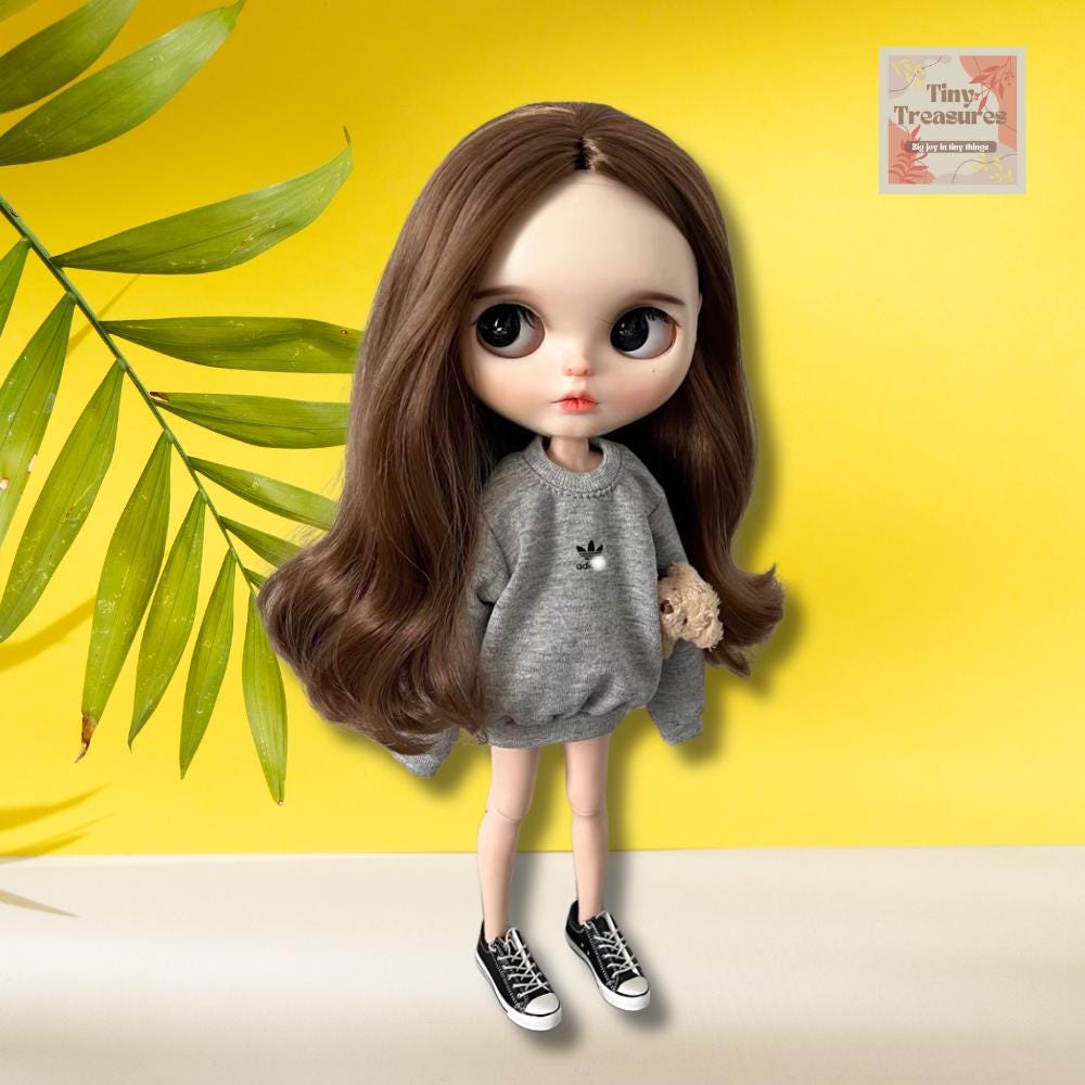 Miniature Doll Sweatshirt – Casual Long-Sleeve Hoodie for Barbie, Blythe, AB24, YMY22, Azone 1/6 Dolls
