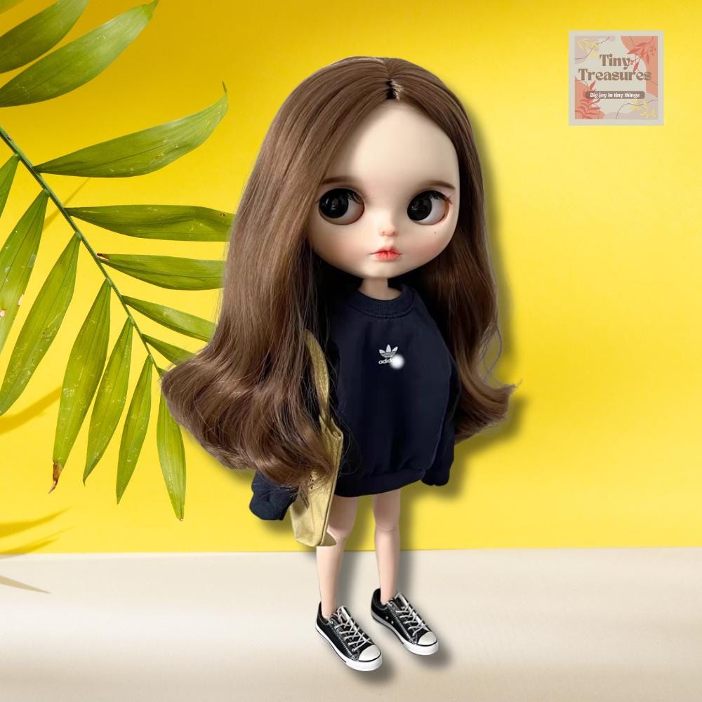 Miniature Doll Sweatshirt – Casual Long-Sleeve Hoodie for Barbie, Blythe, AB24, YMY22, Azone 1/6 Dolls