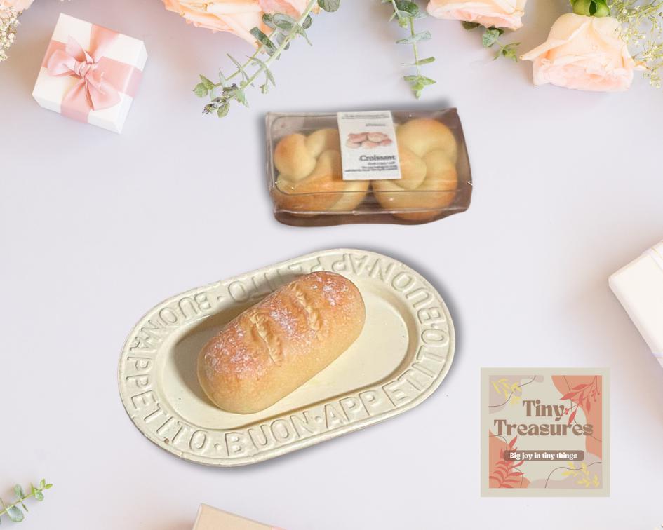 Miniature Bread Set – 1:12 Tiny Handmade Bakery Food for Dollhouse & Collectors (6 Styles)