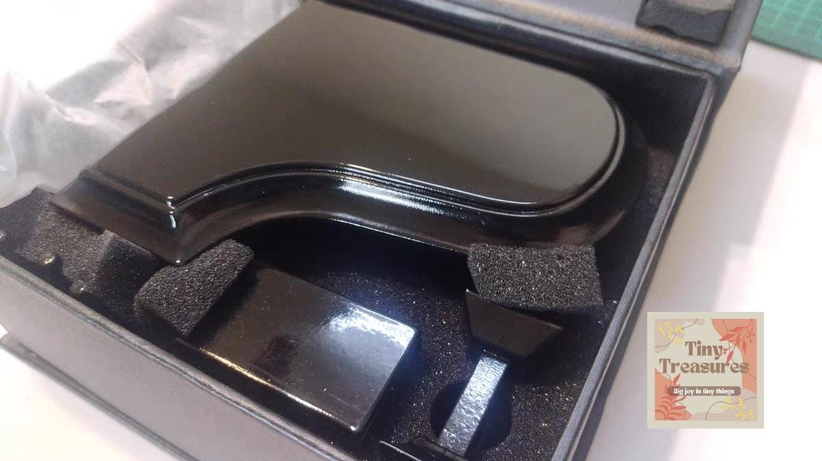 Personalized Miniature White Grand Piano Music Box – 1 6 & 1 12 Scale – Custom Song / Engraving – Elegant Gift with Stool (Black Case)