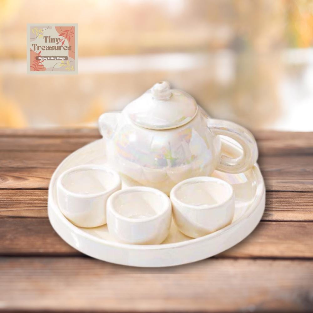 White Teapot Set