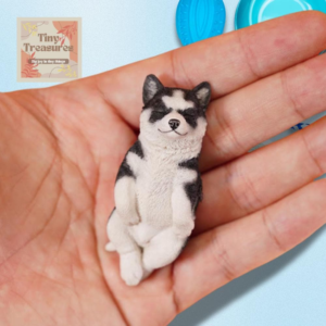 Miniature 1:12 Scale Labrador & Husky Resin Figurines | Tiny Dog Statue | Collectible Puppy Decor | Pet Lover Gift | Dollhouse Decoration