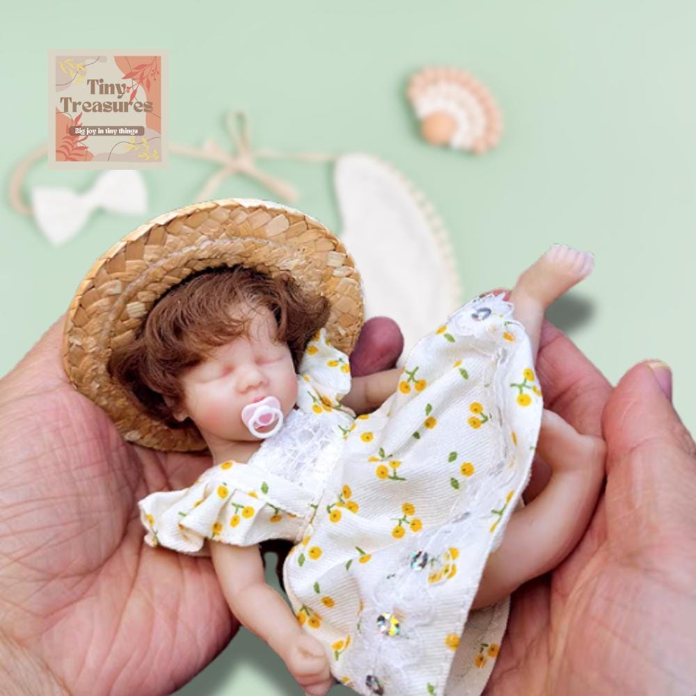 Miniature Doll 6-Inch Mini Silicone Babies – 6 Styles, Custom Gender 1:12 Scale Dollhouse