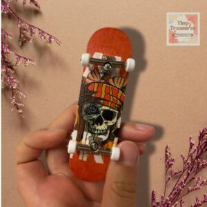Miniature Fingerboard Skateboard | 5-Layer Maple Deck + Alloy Trucks | Pro Finger Skate Toy with PU Grip | Desk Tech Deck Gift /9 Styles