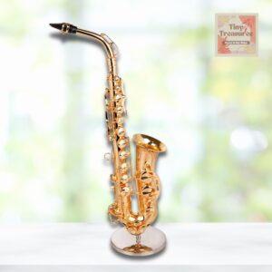 Miniature Saxophone Model – 1:12 & 1 6 Scale – 2 Sizes (16cm / 30cm) – Personalized Music Gift – Custom Engraving Available – Jazz Decor