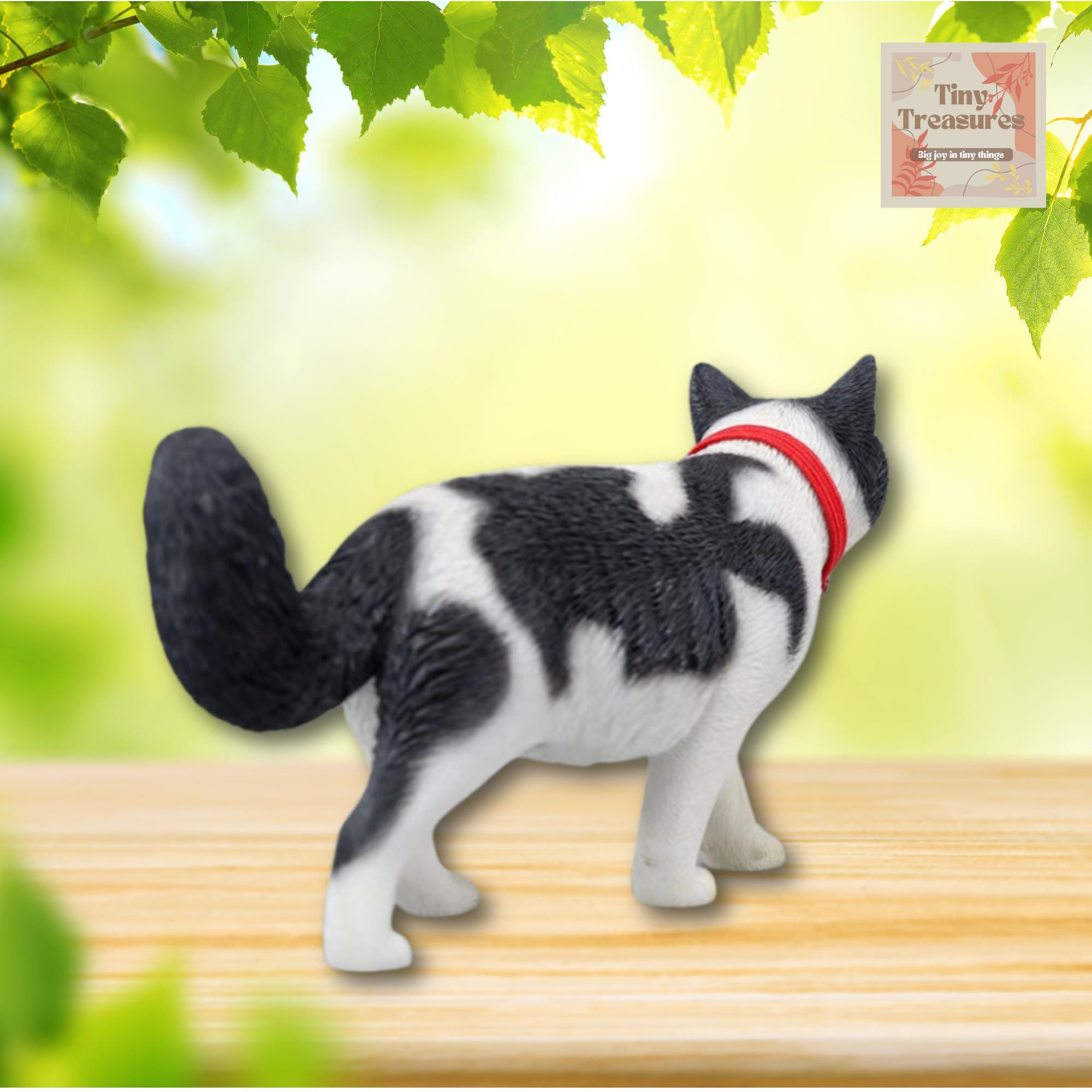 Miniature Resin Cat Figurines – 8 Styles Dollhouse Curled or Upright Tail Cat – 1:6 Scale Pet Model for Collectors
