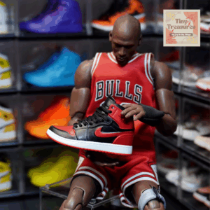 Miniature Nike Basketball Sneakers – 1:6 Scale Resin Shoes with Shoe Box | Tiny Sneaker Collectible for Dollhouse & Display